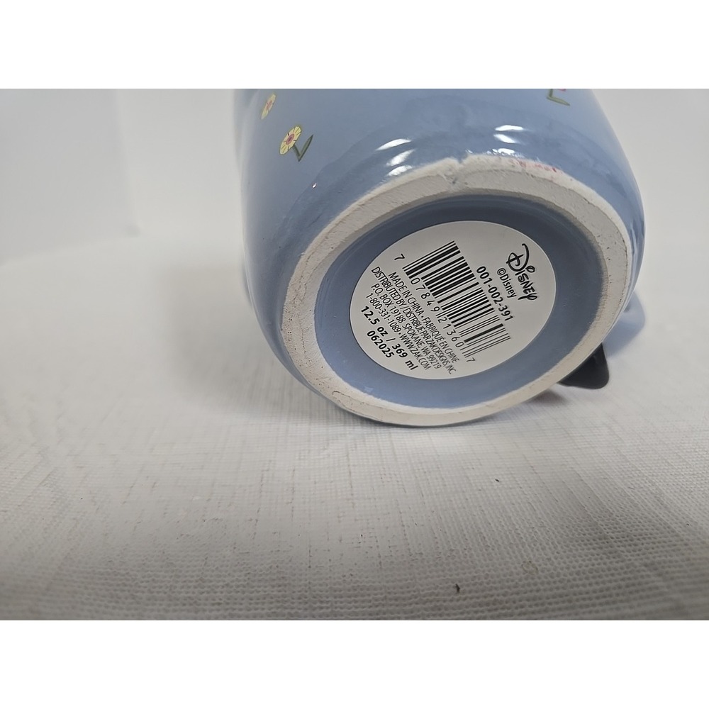 Eeyore Coffee Mug "Nobody Cares" Floral Pastel Blue Disney 3D Character NWT - Picture 6 of 6